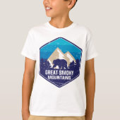 スモーク素晴らしマウンテンズナショナルパークベアーヴィンテージ Tシャツ (正面)