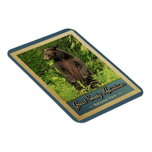 スモーク素晴らしマウンテンズナショナルパークベア マグネット (右側)