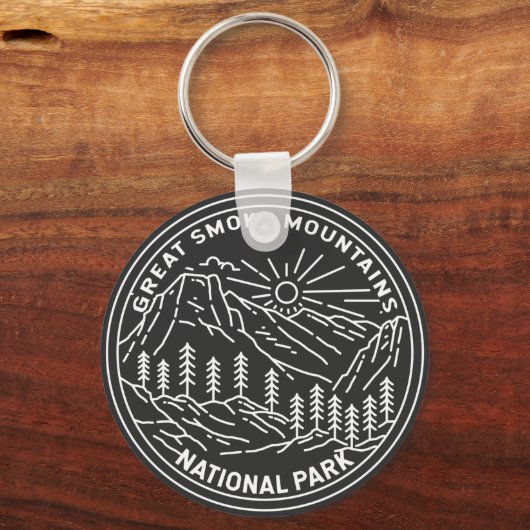 スモーク素晴らしマウンテンズナショナルパークモノリン キーホルダー (正面)