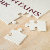 スモーク素晴らしマウンテンズナショナルパークラインアート ジグソーパズル (側面)