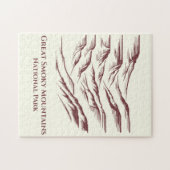 スモーク素晴らしマウンテンズナショナルパークラインアート ジグソーパズル (横)