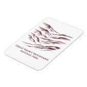 スモーク素晴らしマウンテンズナショナルパークラインアート マグネット (左側)