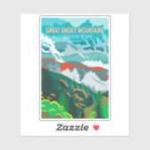 スモーク素晴らしマウンテンズナショナルパークレトロ シール (シート)