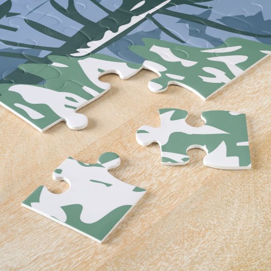 スモーク素晴らしマウンテンズナショナルパークレトロ ジグソーパズル (側面)