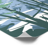 スモーク素晴らしマウンテンズナショナルパークレトロ ポスター (角)