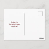 スモーク素晴らしマウンテンズナショナルパーク秋の葉 ポストカード (裏面)