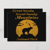 スモーク素晴らしマウンテンズナショナルパークUsaベア ポストカード (正面/裏面)