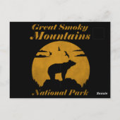 スモーク素晴らしマウンテンズナショナルパークUsaベア ポストカード (裏面)