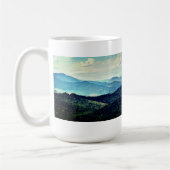 スモーク素晴らしマウンテンズナルPkパノラマ写真マグカップ コーヒーマグカップ (左)