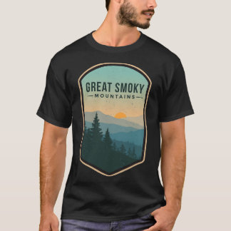 スモーク素晴らしマウンテンズレトロナショナルパークテネセ Tシャツ