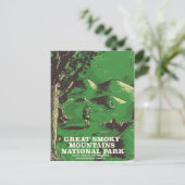 スモーク素晴らしマウンテンズ国立公園の旅行ポスター ポストカード (スタンド正面)
