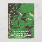 スモーク素晴らしマウンテンズ国立公園の旅行ポスター ポストカード (正面)