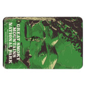 スモーク素晴らしマウンテンズ国立公園の旅行ポスター マグネット (横)