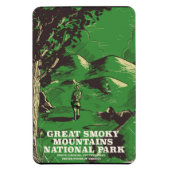 スモーク素晴らしマウンテンズ国立公園の旅行ポスター マグネット (縦)