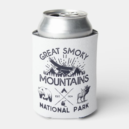 スモーク素晴らしマウンテンズ国立公園ハイキングデミトリ 缶クーラー (缶正面)