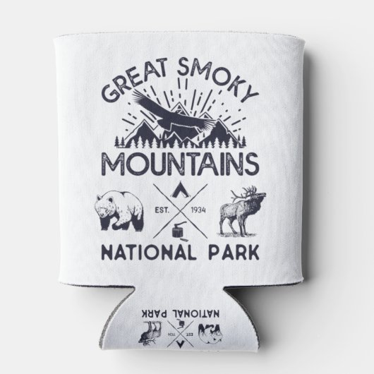 スモーク素晴らしマウンテンズ国立公園ハイキングデミトリ 缶クーラー (裏面)