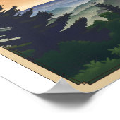 スモーク素晴らしマウンテンズ国立公園リソのアートワーク ポスター (角)