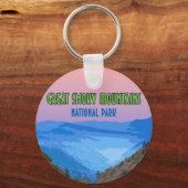 スモーク素晴らしマウンテンズ国立公園ヴィンテージ キーホルダー (正面)