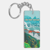 スモーク素晴らしマウンテンズ国立公園ヴィンテージ キーホルダー (正面左)