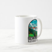 スモーク素晴らしマウンテンズ国立公園ヴィンテージ コーヒーマグカップ (正面右)