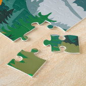 スモーク素晴らしマウンテンズ国立公園ヴィンテージ ジグソーパズル (側面)