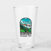 スモーク素晴らしマウンテンズ国立公園ヴィンテージ タンブラーグラス (正面)
