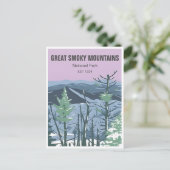 スモーク素晴らしマウンテンズ国立公園ヴィンテージ ポストカード (スタンド正面)
