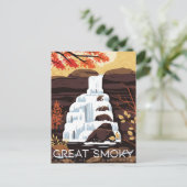 スモーク素晴らしマウンテンズ国立公園ヴィンテージ ポストカード (スタンド正面)