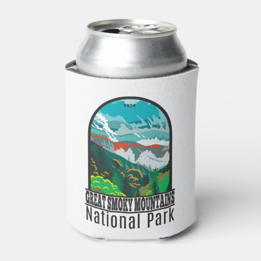 スモーク素晴らしマウンテンズ国立公園ヴィンテージ 缶クーラー (缶正面)
