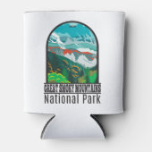 スモーク素晴らしマウンテンズ国立公園ヴィンテージ 缶クーラー (正面)