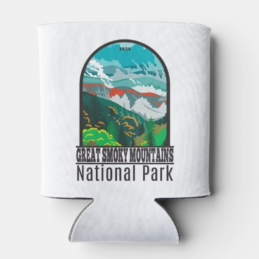 スモーク素晴らしマウンテンズ国立公園ヴィンテージ 缶クーラー (裏面)