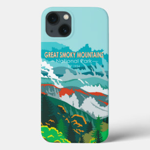 スモーク素晴らしマウンテンズ国立公園ヴィンテージ iPhone 13ケース