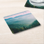 スモーク素晴らしマウンテンズ国立公園 スクエアペーパーコースター (アングル)