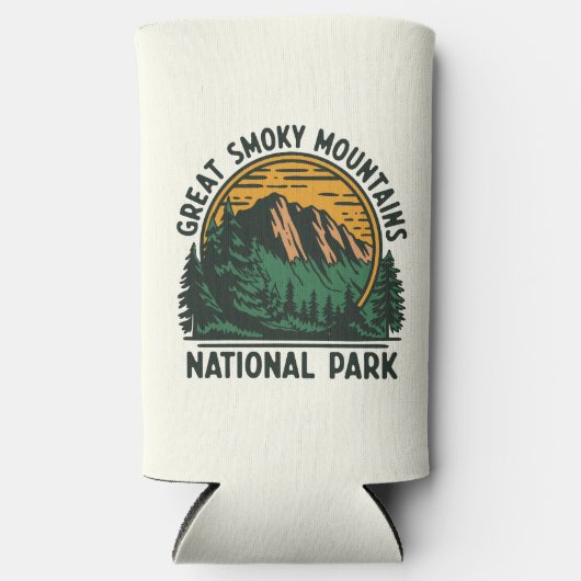 スモーク素晴らしマウンテンズ国立公園 スリム缶クーラー (正面)