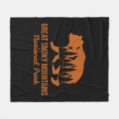 スモーク素晴らしマウンテンズ国立公園 フリースブランケット (正面(横))