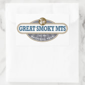 スモーク素晴らしマウンテンズ国立公園 長方形シール (バッグ)