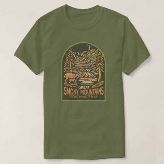 スモーク素晴らしマウンテンズ国立公園 Tシャツ (デザイン正面)