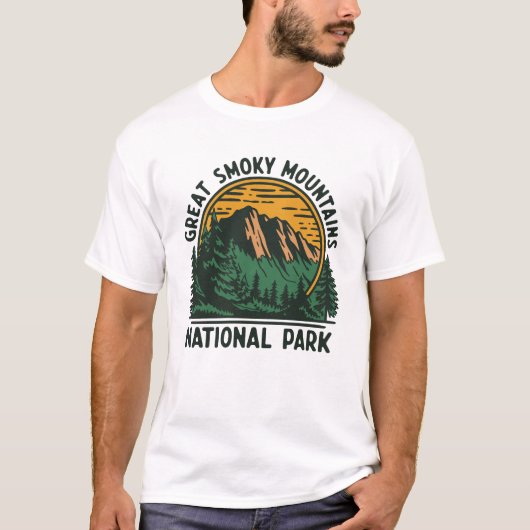 スモーク素晴らしマウンテンズ国立公園 Tシャツ (正面)