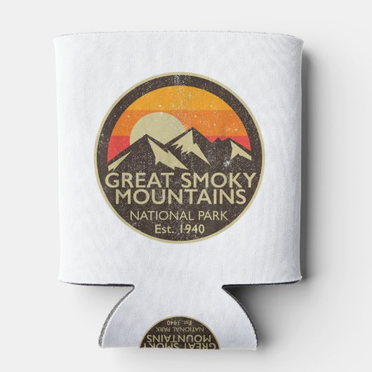 スモーク素晴らしマウンテンズ国立公園Tシャツハイキング 缶クーラー (裏面)