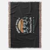 スモーク素晴らしマウンテンズUSナショナルパークキャンピング スローブランケット (正面縦)