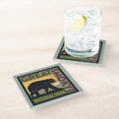 スモーク素晴らしマウンテン国立公園| Bear ガラスコースター (アングル)