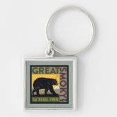 スモーク素晴らしマウンテン国立公園| Bear キーホルダー (正面)