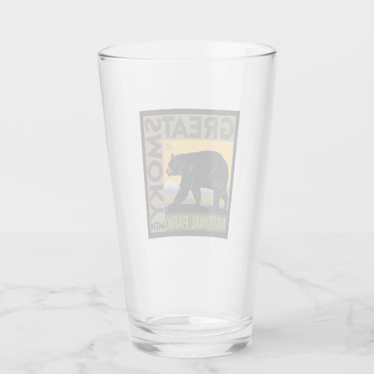 スモーク素晴らしマウンテン国立公園| Bear タンブラーグラス (裏面)