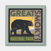 スモーク素晴らしマウンテン国立公園| Bear マグネット (正面)