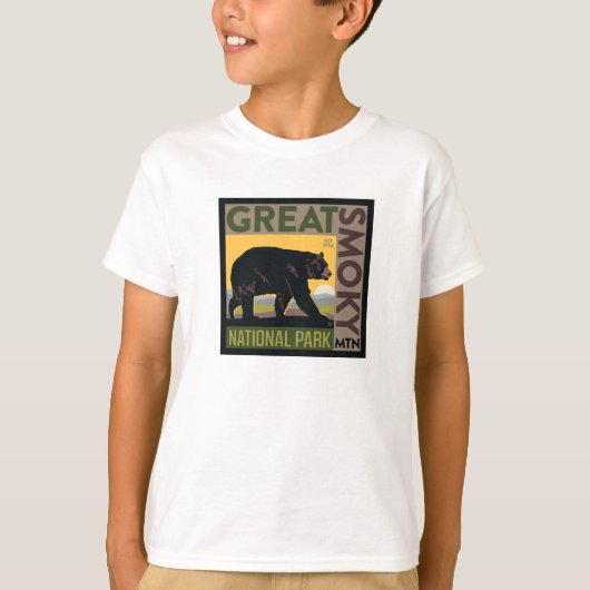 スモーク素晴らしマウンテン国立公園| Bear Tシャツ (正面)