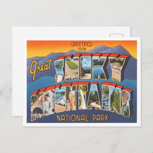 スモーク素晴らし山脈の国立公園からの挨拶 ポストカード (正面/裏面)