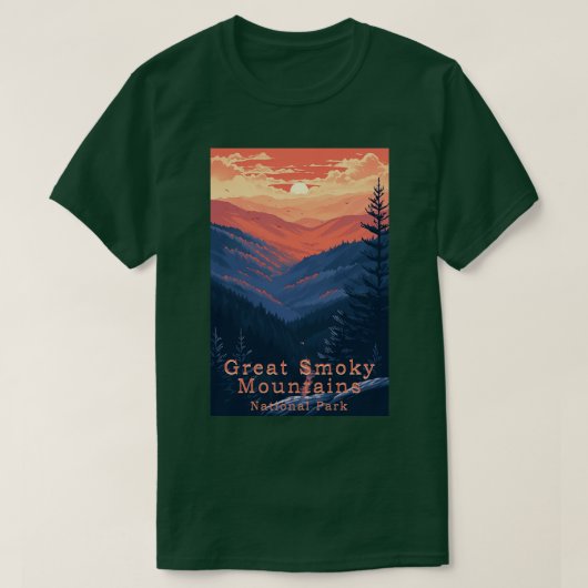 スモーク素晴らし山脈の国立公園の旅行4 Tシャツ (デザイン正面)