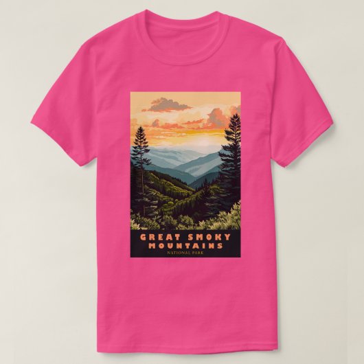 スモーク素晴らし山脈の国立公園の旅行5 Tシャツ (デザイン正面)
