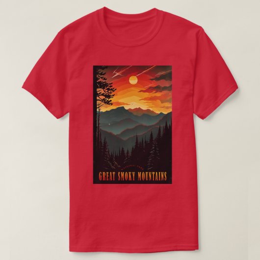 スモーク素晴らし山脈の国立公園の旅行7 Tシャツ (デザイン正面)