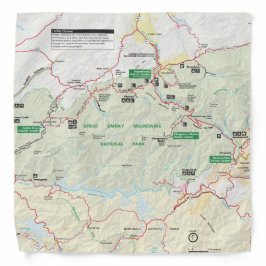 スモーク素晴らし山脈の地図バンダナ バンダナ
